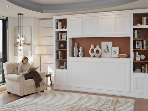 Cama abatible horizontal de 90 puertas altas