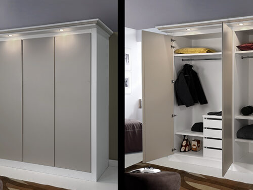 Armario Neoss Bicolor con cornisa focos leds