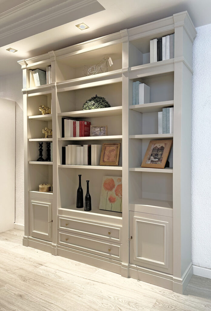 Librería contemporánea lacada