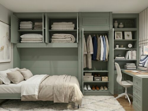 Cama abatible Horizontal de 135 alto 4 puertas