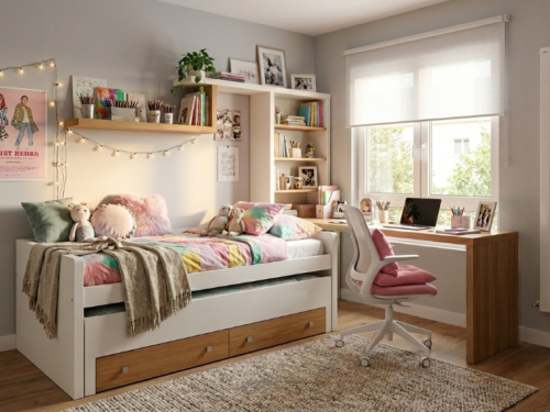 juvenil con cama extraíble cajones