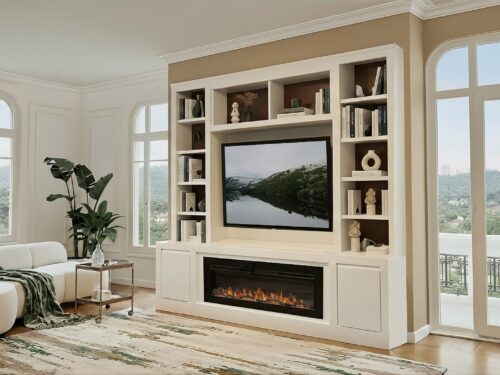 Neoss doble fondo chimenea con TV