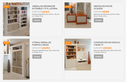 zona outlet de Muebles Formas