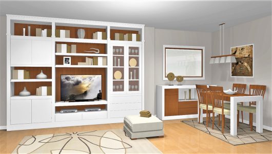Conjunto de mueble para TV y comedor