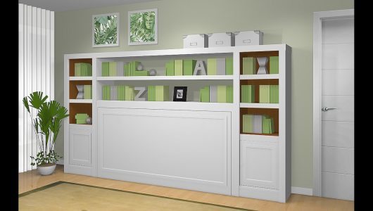 Abatible horizontal entre librerias