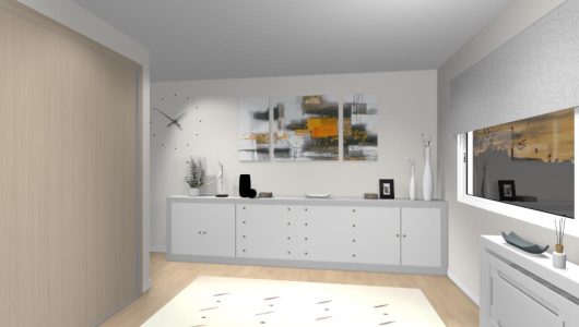 COMODA NEOSS 8 CAJONES Y 4 PUERTAS OPCION 1