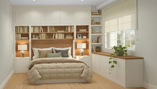 Dormitorio Sena con bajo ventana