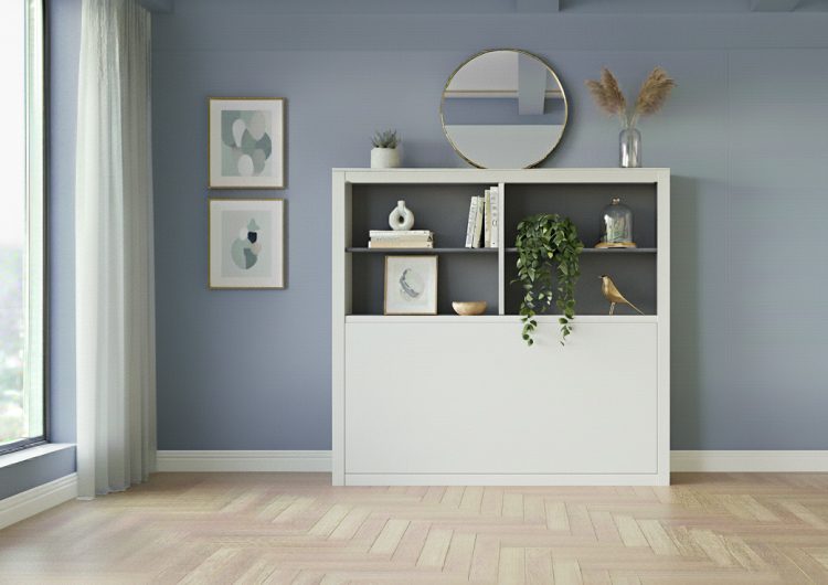 Modulo cama abatible lacado grafito cerrada