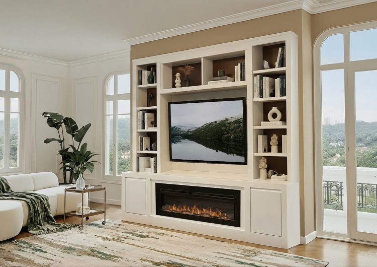 Neoss doble fondo chimenea TV
