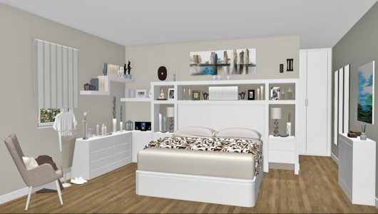 dormitorio con capacidad y moderno