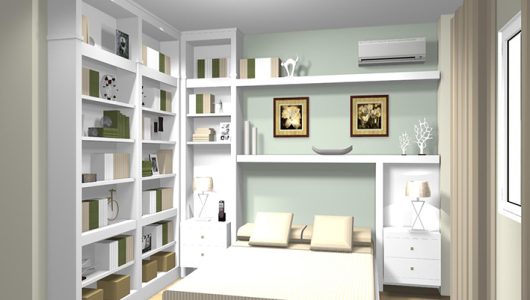 dormitorio con modular esquina