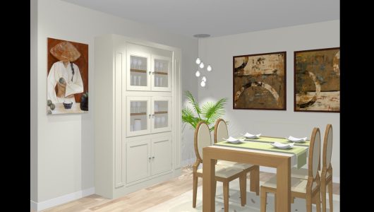 vitrina con botelleros extraibles